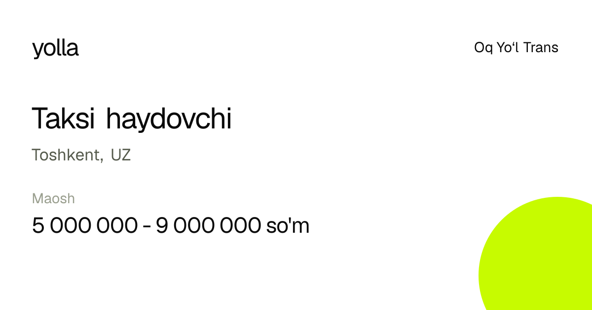 Taksi haydovchi