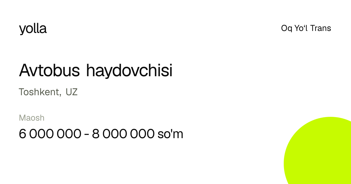 Avtobus haydovchisi
